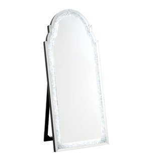 Noralie Glam Floor Mirror with LED Mirrored & Faux Diamonds 97982-ACME