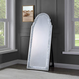 Noralie Glam Floor Mirror with LED Mirrored & Faux Diamonds 97982-ACME