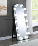 Noralie Glam Accent Floor Mirror Mirrored & Faux Diamonds 97984-ACME