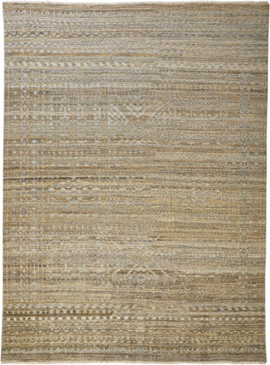 Payton Abstract Tribal Rug, Golden Brown/Gray, 9ft-6in x 13ft-6in Area Rug