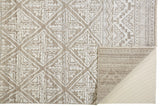 Payton Nomadic Diaimond Pattern Rug, Ivory/Tan, 9ft - 6in x 13ft - 6in Area Rug