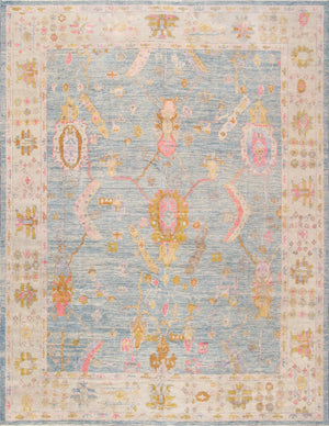 Pasargad Oushak Collection Hand-Knotted Wool Area Rug 980296 12x14-PASARGAD