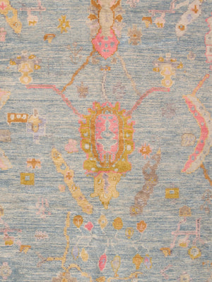 Pasargad Oushak Collection Hand-Knotted Wool Area Rug 980296 12x14-PASARGAD