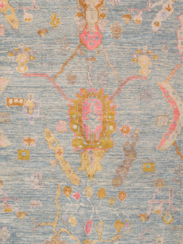 Pasargad Oushak Collection Hand-Knotted Wool Area Rug 980296 12x14-PASARGAD