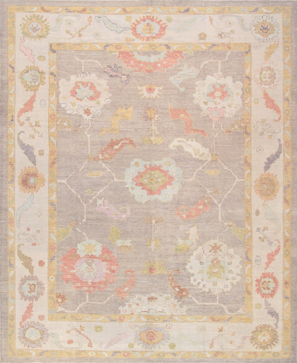 Pasargad Oushak Collection Hand-Knotted Wool Area Rug 980301 12x14-PASARGAD