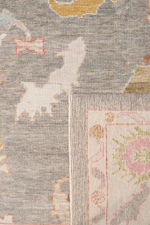 Pasargad Oushak Collection Hand-Knotted Wool Area Rug 980302 9x11-PASARGAD