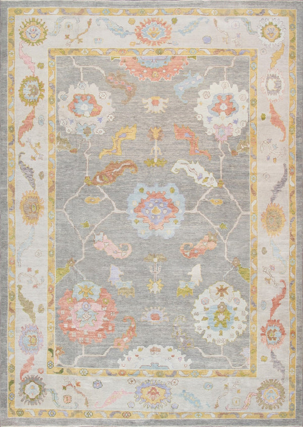 Pasargad Oushak Collection Hand-Knotted Wool Area Rug 980305 10x14-PASARGAD