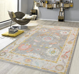 Pasargad Oushak Collection Hand-Knotted Wool Area Rug 980305 10x14-PASARGAD