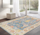 Pasargad Oushak Collection Hand-Knotted Wool Area Rug 980308 10x13-PASARGAD