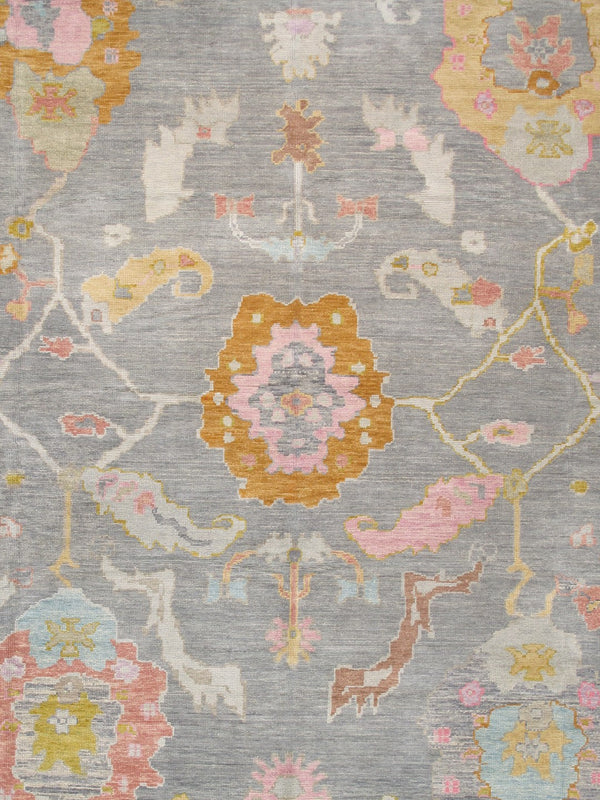 Pasargad Oushak Collection Hand-Knotted Wool Area Rug 980309 12x15-PASARGAD