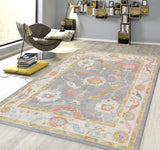 Pasargad Oushak Collection Hand-Knotted Wool Area Rug 980310 9x12-PASARGAD