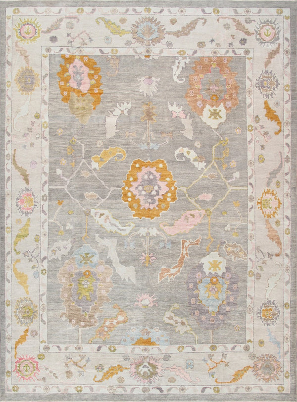 Pasargad Oushak Collection Hand-Knotted Wool Area Rug 980314 10x14-PASARGAD