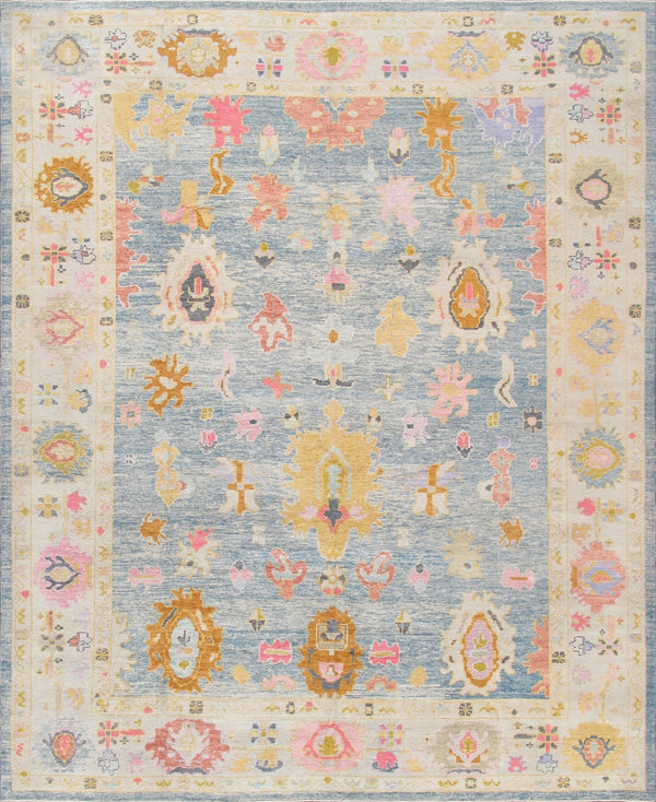 Pasargad Oushak Collection Hand-Knotted Wool Area Rug 980316 12x14-PASARGAD