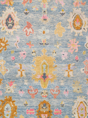 Pasargad Oushak Collection Hand-Knotted Wool Area Rug 980316 12x14-PASARGAD