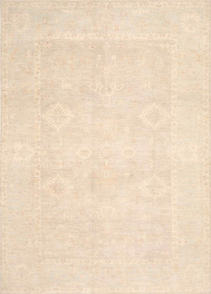 Pasargad Denver Hand-Knotted Ivory Wool Area Rug 045666-PASARGAD