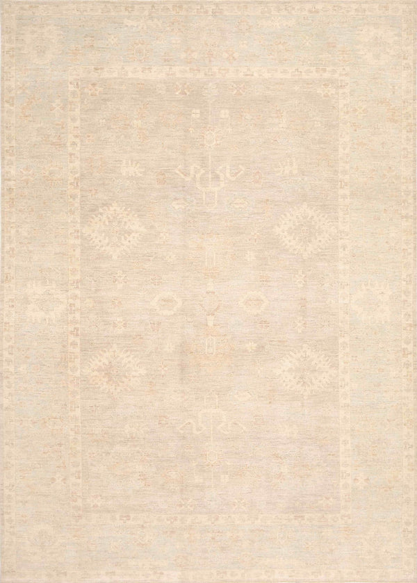 Pasargad Denver Hand-Knotted Ivory Wool Area Rug 045666-PASARGAD