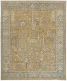 Carrington Traditional Oushak Rug, Flora/Fauna, Gold/Gray/Vanilla, 9ft-6in x 13ft-6in
