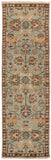 Carrington Traditional Oushak Rug, Geometric Floral, Gray/Gold, 2ft-6in x 8ft, Runner