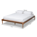 Baxton Studio Romy Vintage French Inspired Ash Wanut Finished Queen Size Wood Bed Frame