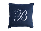 Barclay Butera Monogram Signature Pillow- Navy 01-9820-20B