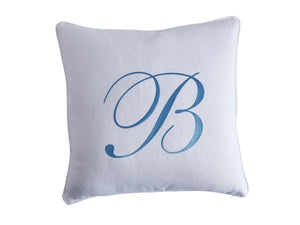 Barclay Butera Monogram Signature Pillow - White 01-9821-20B