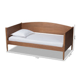 Baxton Studio Veles Mid-Century Modern Ash Wanut Finished Wood Daybed 