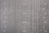 Legacy Contemporary Gabbeh Rug, Opal Gray/Ivory, 9ft - 6in x 13ft - 6in Area Rug