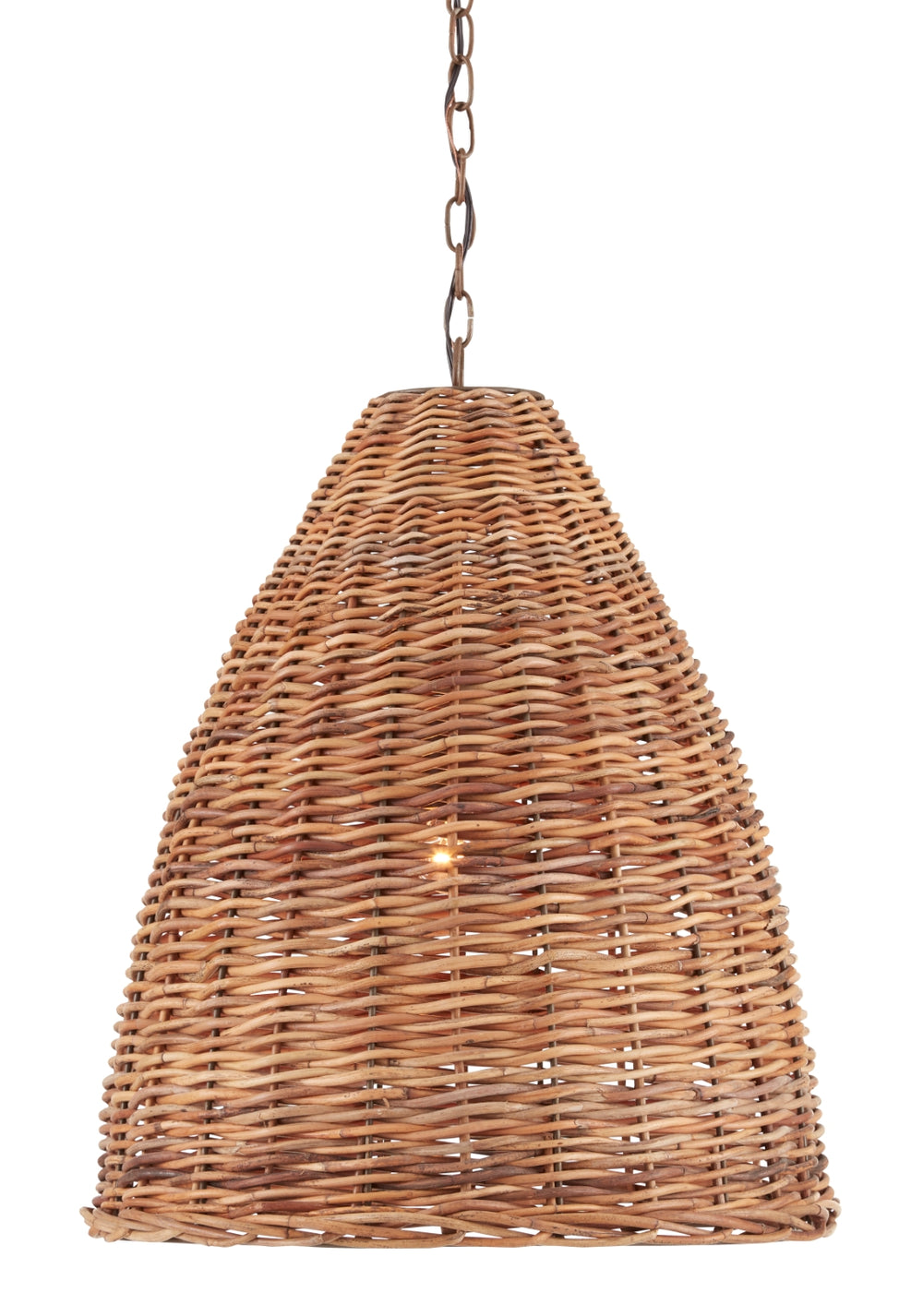 Basket Pendant Light - Natural Arurog Dome Chandelier for Organic Style Home Décor & Lighting