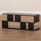 Baxton Studio Arne Modern and Contemporary Dark Brown Finished Wood TV Stand