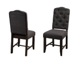 Industrial Charms Black Tufted Parson Chairs (Set of 2)