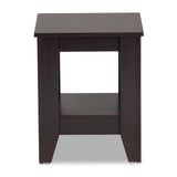 Baxton Studio Audra Modern and Contemporary Dark Brown Finished Wood End Table