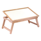 Winsome Wood Ventura Breakfast Bed Tray, Flip-Top, Natural & White 98721-WINSOMEWOOD