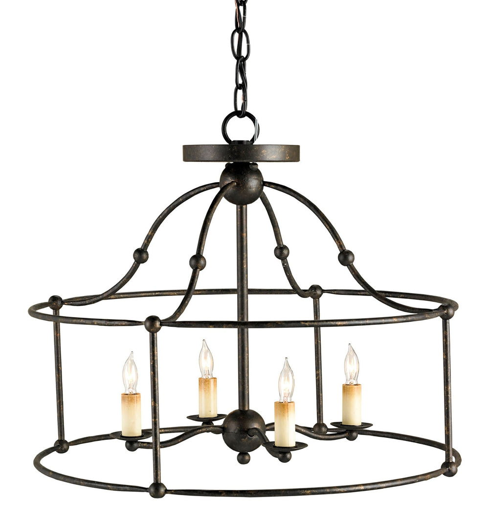 Fitzjames Black Small Lantern - Elegant Handcrafted Wrought Iron Fixture with Mayfair Finish, 15" Height