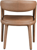 Sylvester Faux Leather / Engineered Wood / Foam Contemporary Brown Faux Leather Dining Chair - 23.5" W x 22" D x 31" H