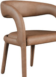 Sylvester Faux Leather / Engineered Wood / Foam Contemporary Brown Faux Leather Dining Chair - 23.5" W x 22" D x 31" H