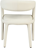 Sylvester Faux Leather / Engineered Wood / Foam Contemporary Cream Faux Leather Dining Chair - 23.5" W x 22" D x 31" H