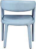 Sylvester Faux Leather / Engineered Wood / Foam Contemporary Light Blue Faux Leather Dining Chair - 23.5" W x 22" D x 31" H