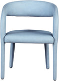 Sylvester Faux Leather / Engineered Wood / Foam Contemporary Light Blue Faux Leather Dining Chair - 23.5" W x 22" D x 31" H