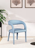 Sylvester Faux Leather / Engineered Wood / Foam Contemporary Light Blue Faux Leather Dining Chair - 23.5" W x 22" D x 31" H