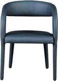 Sylvester Faux Leather / Engineered Wood / Foam Contemporary Navy Faux Leather Dining Chair - 23.5" W x 22" D x 31" H