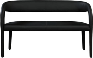 Sylvester Faux Leather / Engineered Wood / Foam Contemporary Black Faux Leather Bench - 51.5" W x 22" D x 31" H