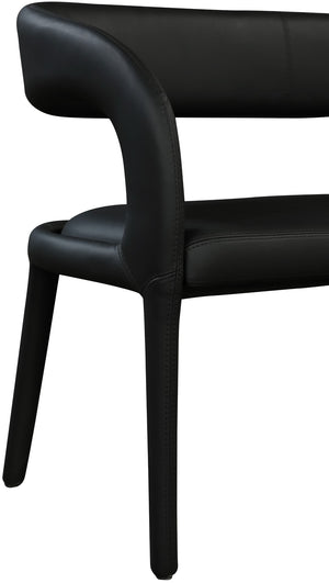 Sylvester Faux Leather / Engineered Wood / Foam Contemporary Black Faux Leather Bench - 51.5" W x 22" D x 31" H