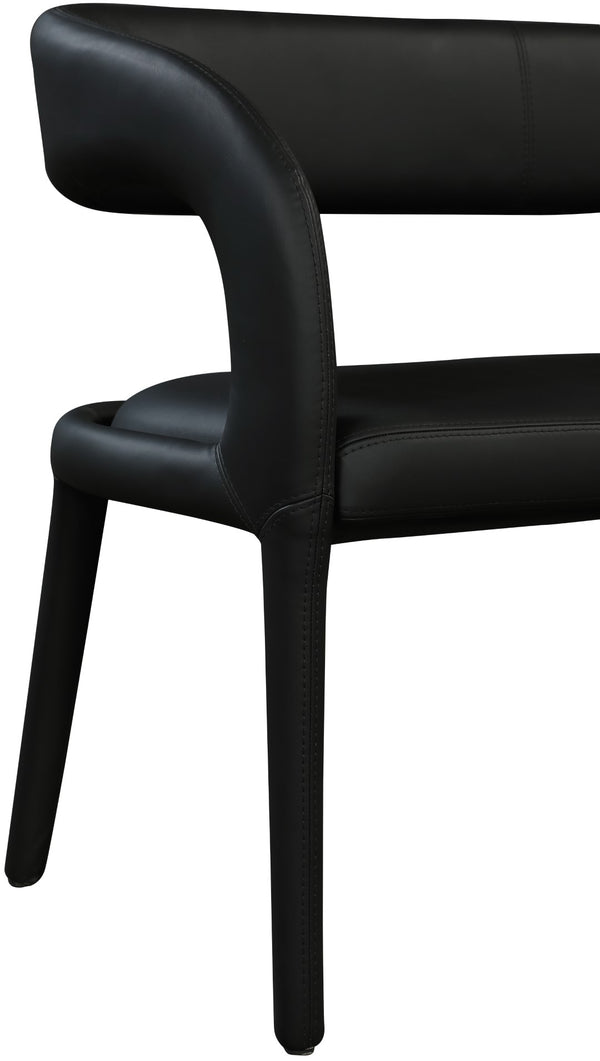 Sylvester Faux Leather / Engineered Wood / Foam Contemporary Black Faux Leather Bench - 51.5" W x 22" D x 31" H