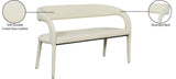 Sylvester Faux Leather / Engineered Wood / Foam Contemporary Cream Faux Leather Bench - 51.5" W x 22" D x 31" H