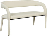 Sylvester Faux Leather / Engineered Wood / Foam Contemporary Cream Faux Leather Bench - 51.5" W x 22" D x 31" H