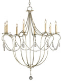 Crystal Lights Silver Large Chandelier