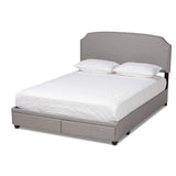 Larese Fabric Upholstered 2-Drawer King Size Platform Storage Bed