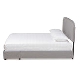 Baxton Studio Larese Light Grey Fabric Upholstered 2-Drawer Queen Size Platform Storage Bed