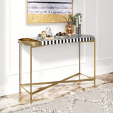 Zuo Modern Saber MDF, Iron Modern Commercial Grade Console Table Multicolor, Brass MDF, Iron