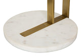 Zuo Modern Zenith Marble, MDF, Iron Modern Commercial Grade Side Table Gray, Gold, White Marble, MDF, Iron